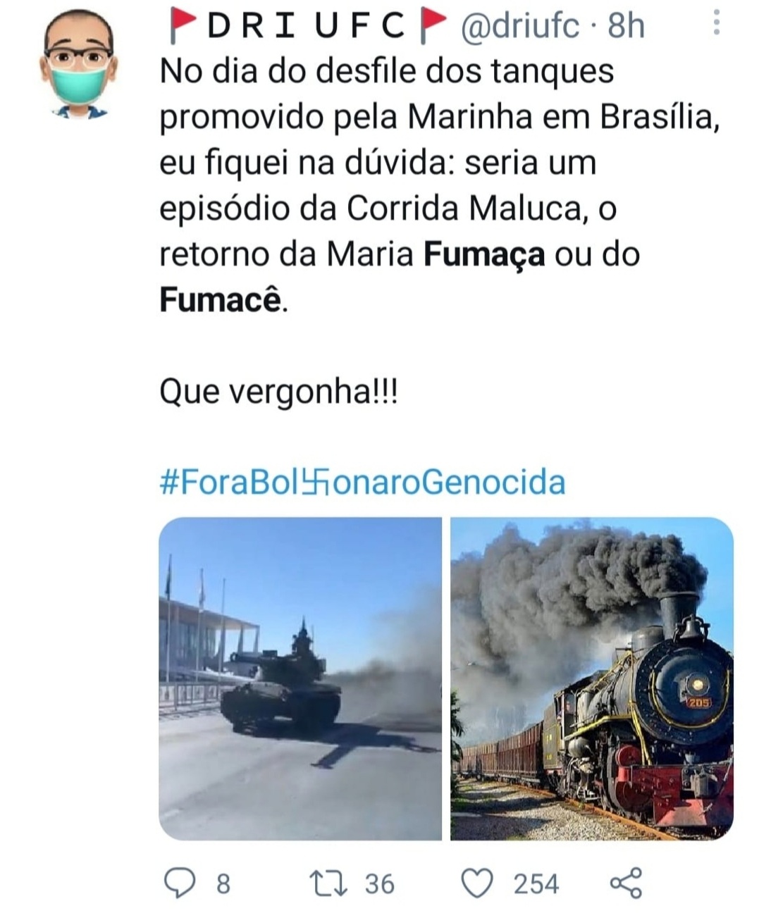 Desfile de blindados militares em Brasília vira meme nas redes