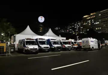 Mais de 400 pessoas são atendidas nos postos médicos do Réveillon de Copacabana