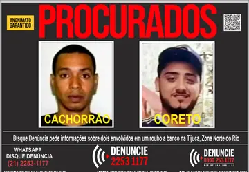 Polícia procura dois envolvidos em roubo a banco na Tijuca