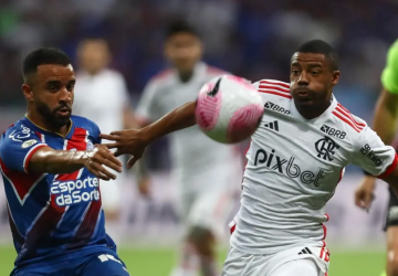 Flamengo joga bem e vence o Bahia na Arena Fonte Nova 