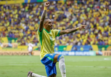 Brasil goleia Peru com gols de Raphinha, Andreas Pereira e Luiz Henrique